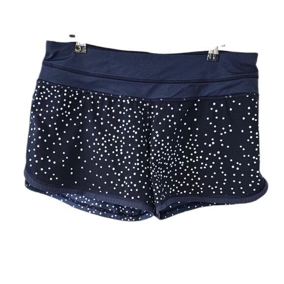 Lululemon Womens Groovy Run Shorts, Dot Navy, Athletic, Lined, Size 8 - Picture 1 of 8